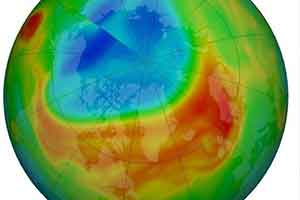 北极最大臭氧层空洞“愈合”　与极地涡旋气候有关