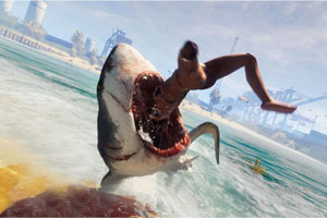 《食人鲨》实机演示：食人狂鲨上天入地无所不能！